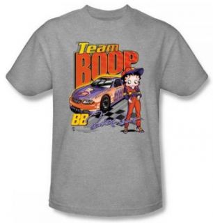 Betty Boop Team Boop Charcoal Adult Shirt BB369 AT Clothing