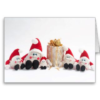 Present and gnomes greeting card