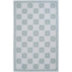 Country Living Hand hooked Green Bouff Medallion Pattern Wool Rug (5' x 8') Surya 5x8   6x9 Rugs
