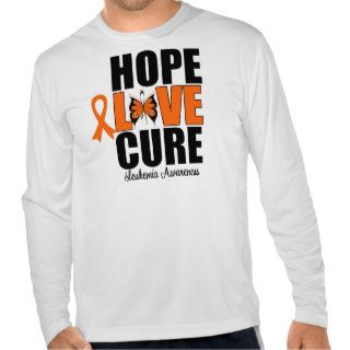 Leukemia Hope Love Cure Shirts