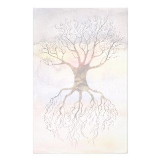 Tree Against The Sky Stationery Paper