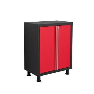 NewAge Products Bold Series 33 in. H x 26 in. W x 16 in. D Welded 24 gauge Steel 2 Door Base Cabinet in Red 35202