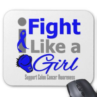 I Fight Like a Girl Colon Cancer Mousepad