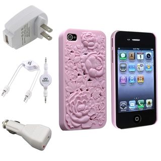 BasAcc Pink Case/ White Chargers/ Cable for Apple iPhone 4/ 4S BasAcc Cases & Holders