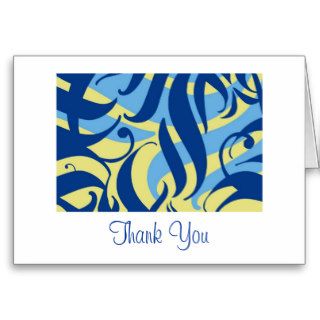 Thank You ❀ Aloha Blue Thank You Cards