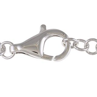 Sterling Silver Diamond Accent 'XOXO' Charm Bracelet Diamond Bracelets