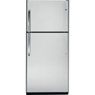 GE 18 cu. ft. Top Freezer Refrigerator in Stainless Steel GTZ18IBESS