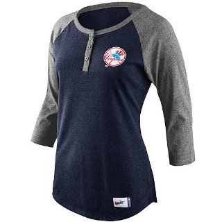 New York Yankees Women's Cooperstown 3/4 Sleeve Raglan T Shirt by Nike  Sports Fan T Shirts  Sports & Outdoors
