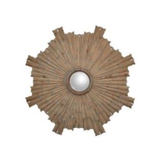 Home Decorators Collection 56 in. H x 56 in. W Aztec Light Natural Wood Framed Mirror DISCONTINUED 0978400950