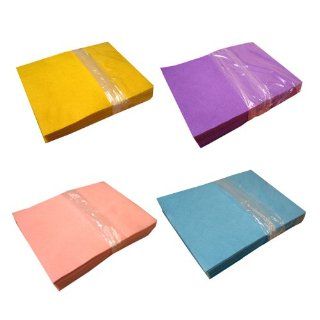 Acrylic Felt Value Pack   Yellow, Light Pink, Lavender And Light Blue (25 Sheets Per Colour)   Felt Raw Materials