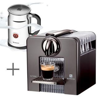 NESPRESSO Le Cube C185 Titanium + AEROCCINO + Coffee Makers