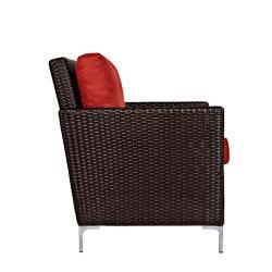 angeloHOME Napa Springs Tulip Red Chair Indoor/Outdoor Wicker ANGELOHOME Sofas, Chairs & Sectionals