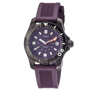 Victorinox Swiss Army Men's 241558 'Dive Master' Purple Dial Purple Rubber Strap Watch Swiss Army Men's Swiss Army Watches
