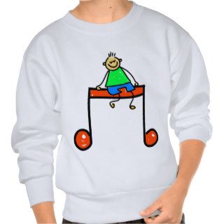 Music Kid Pull Over Sweatshirts