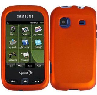 For Sprint Samsung Trender M380 Accessory   Rubber Orange Case Proctor Cover Cell Phones & Accessories