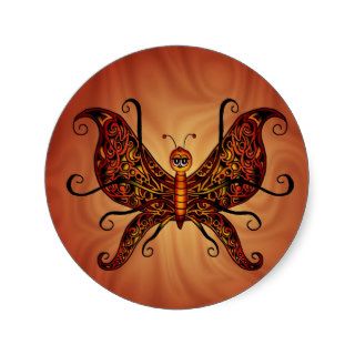 fantasy butterfly red sticker