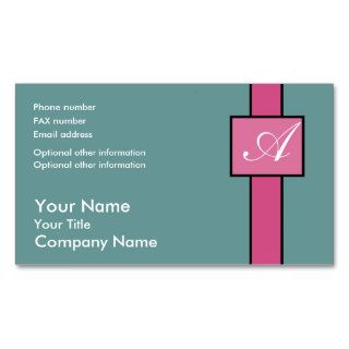 Rose stripe   blue   business card template