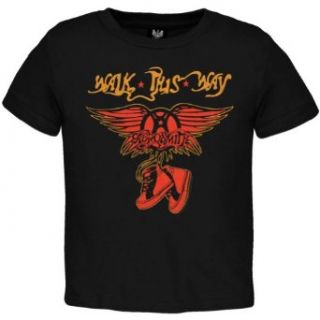 Aerosmith   Walk This Way Toddler T shirt in Black, Size 4T Music Fan T Shirts Clothing