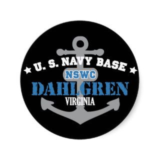 US Navy Dahlgren Base Round Stickers