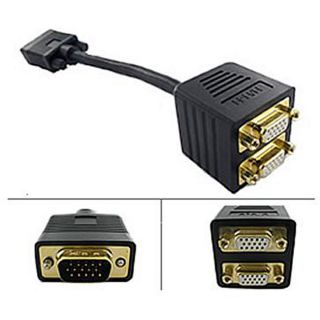 VGA Male to female 2x Video Splitter A/V Cables
