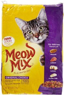 Meow Mix Dry Cat Food, Chicken Turkey Salmon & Oceanfish, 16 Pound Bag  Dry Pet Food 