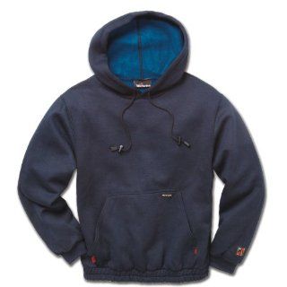 Workrite 390NX95NB2L 00 Flame Resistant 9.5 oz Nomex IIIA Fleece Pull Over Sweatshirt with Hood, Rib Knit Cuff, 2X Large, Navy Blue Protective Work And Lab Clothing