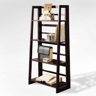 Dolce 4 Shelf Folding Bookcase   Dark Walnut  