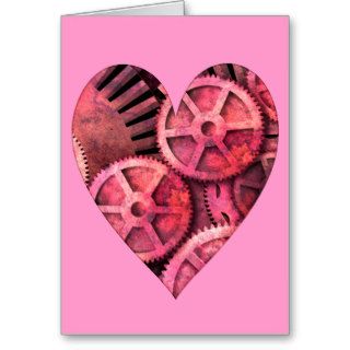 Steampink Steampunk Valentines Heart Greeting Card