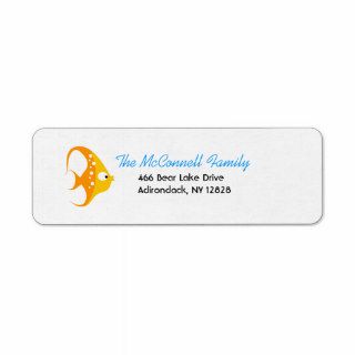 SEA CRITTERS ANGEL FISH PRINTABLE ADDRESS LABELS