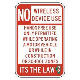 Hands Free Use Only Operating Motor Vehicle Sign PKE 14128 Illinois  Business And Store Signs 