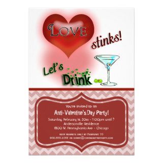 Whimsical Anti Valentine's Day Party Invite