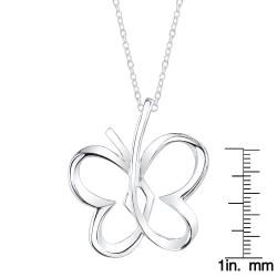 Sterling Silver Open Butterfly Necklace Sterling Silver Necklaces