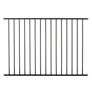 DIY Universal Fence Meriden 1 in. x 6 ft. x 4 ft. Aluminum Fence Panel RR9482BL