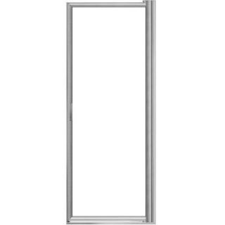 Basco Deluxe 27 1/4 in. to 29 in. x 63 1/2 in. Framed Pivot Shower Door in Silver 100 5