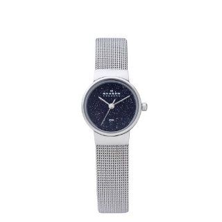 Skagen Steel Mesh Blue Sandstone Dial Women's watch #355XSSSN2 Watches