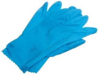 Ansell Natural Blue 88 356 Latex Glove, Chemical Resistant, Pinked Cuff, 12" Length, 17 mils Thick, Small (Pack of 12 Pairs) Chemical Resistant Safety Gloves