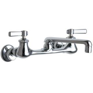 Chicago Faucets 2 Handle Kitchen Faucet in Chrome with 6 in. S Type Swing Spout 540 LDABCP