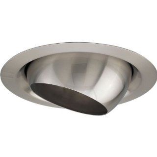 Progress Lighting P8076 09 Eyeball For Insulated Ceilings That Rotates 358 Degrees and Tilts 30 Degrees Maximum with 7 3/4 Inch Outside Diameter, Brushed Nickel   Recessed Light Fixture Trims  