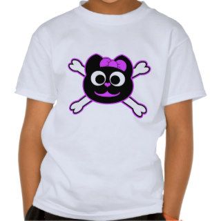 Skull Kitty purple Tshirt