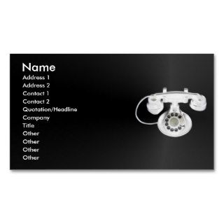 Old Phone Profile Card Business Cards