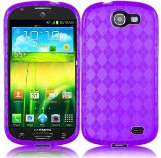 IMAGITOUCH(TM) Bundle Accessory for AT&T Samsung Galaxy Express I437   Purple Agryle TPU Soft Case Proctor Cover + Stylus Pen + Anti Glare Clear LCD Screen Protector with Screen Wiper Cell Phones & Accessories