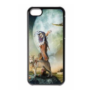 Custom Wolf Cover Case for iPhone 5C W5C 407 Cell Phones & Accessories