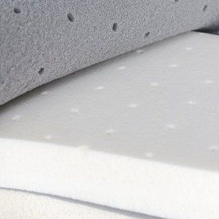 Laidiya Bamboo Charcoal and Natural Latex Foam Mattress Pads Topper 2" Color White (King)  