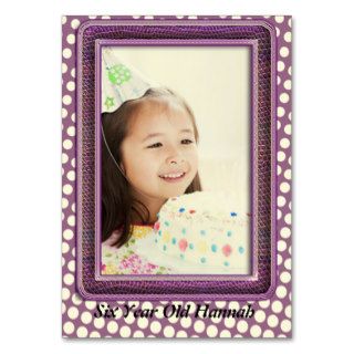 Six Year Old  Girls Birthday Photo Cards Business Cards