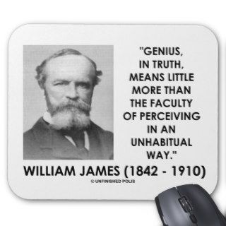 William James Genius Perceiving An Unhabitual Way Mouse Pads