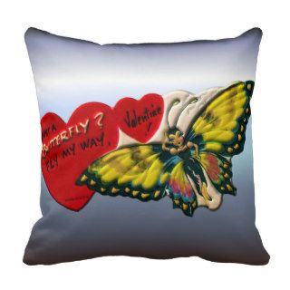 Butterfly Valentine   Fly Away Throw Pillows