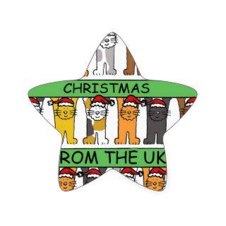 Happy Christmas Cats the UK Sticker