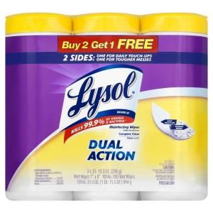 Lysol Dual Action Wipes (3 Pack, 105 Count) 19200 83637