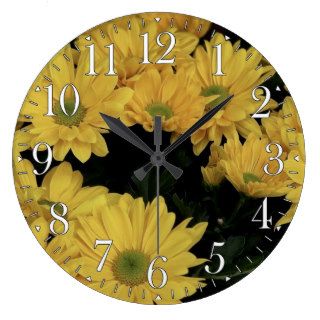 Yellow Daisy Flowers Floral Photo Clock
