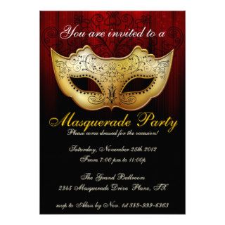 Masquerade Party Celebration Fancy Invitation